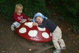 Children at the music mushroom