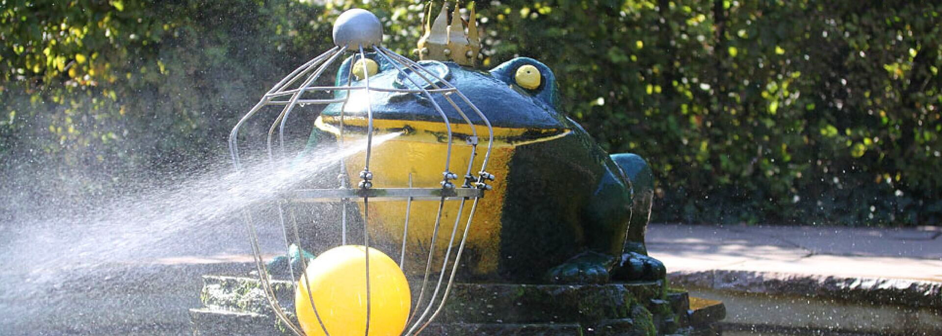 The Frog Prince Fountain in the fairytale garden of Ludwigsburg Residential Palace